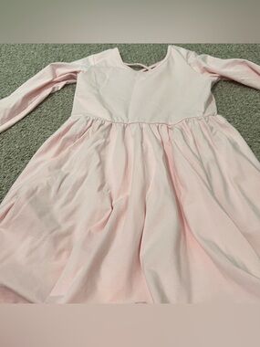 Stelle Pink Cotton Blend Long-Sleeve Gathered Skirt Dress Size 10
